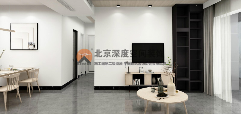華潤三居室現(xiàn)代風格裝修案例