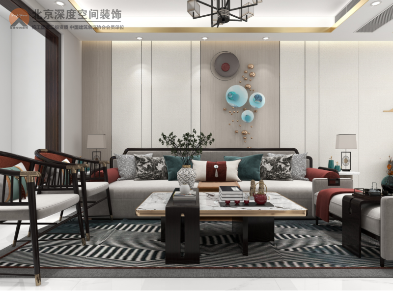 興進御園127平新中式裝修