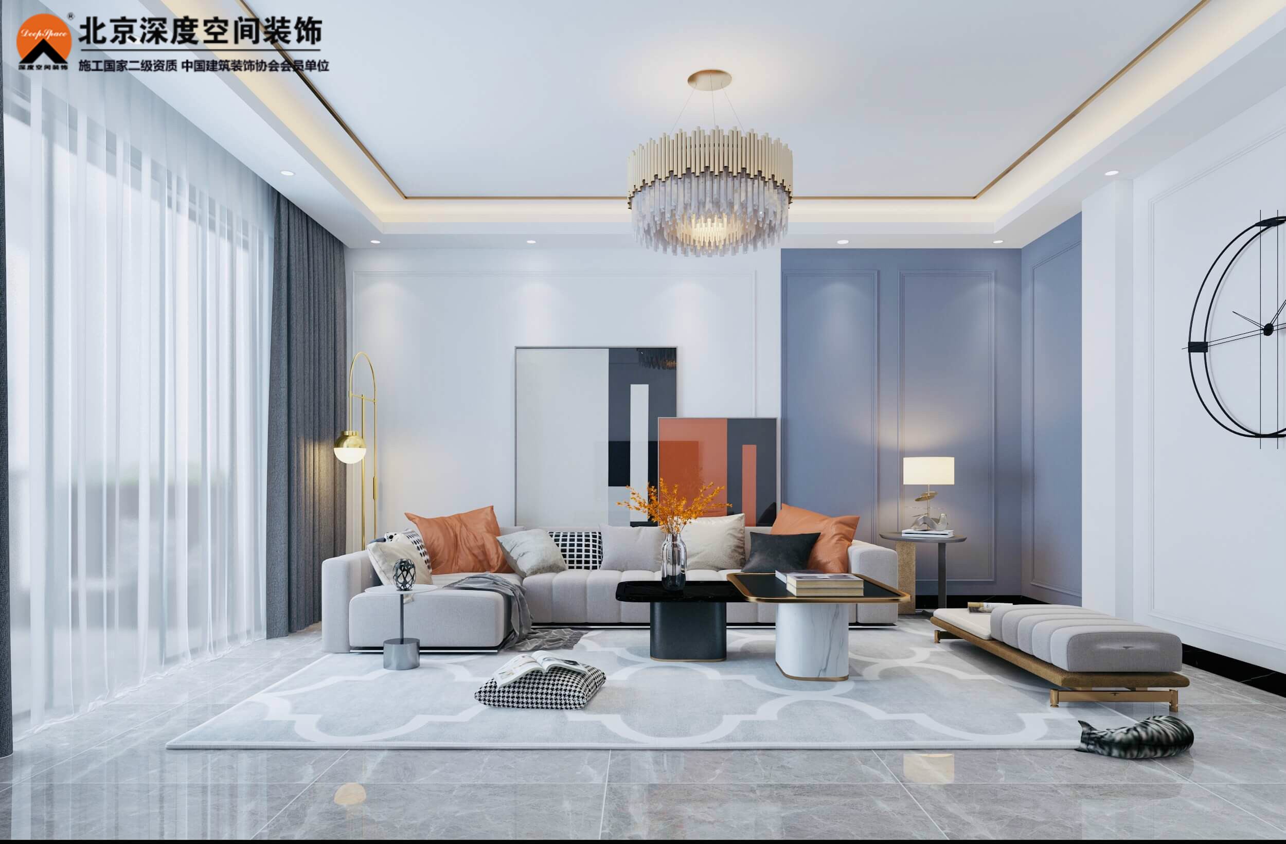 漓江郡府四居室現(xiàn)代輕奢風(fēng)案例