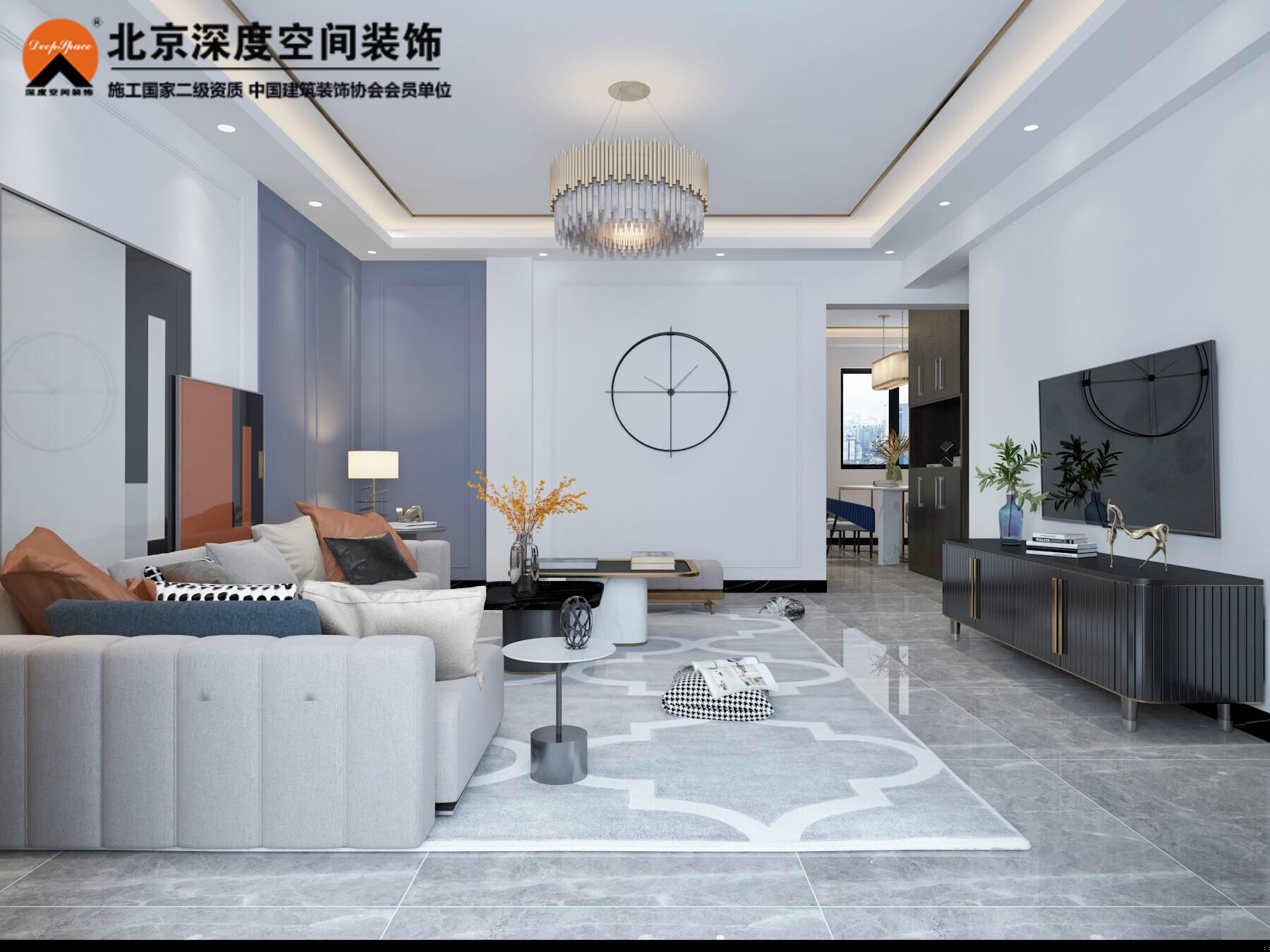 漓江郡府四居室現(xiàn)代輕奢風(fēng)案例